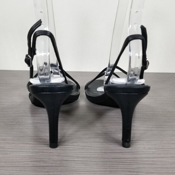 Jeffrey Campbell Morph Slingback Sandal, Black Leather, Womens Size 6 M - Picture 5 of 14